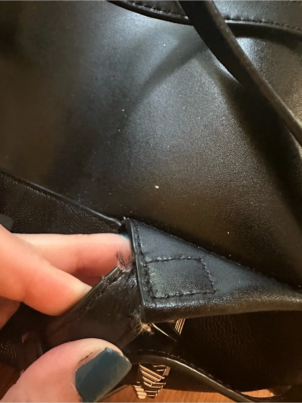 Michael Kors Black Leather Stud-Trim Backpack